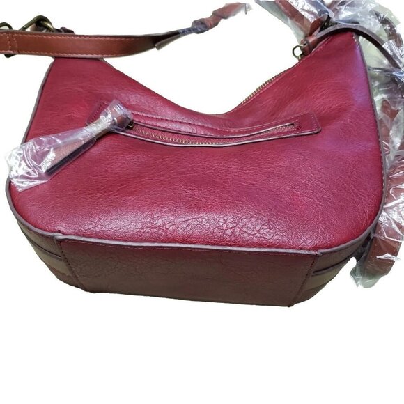 Crossbody Purse Red & Snakeskin Brown Time & Tru Alice Bag Adjustable Strap NEW - Picture 9 of 14